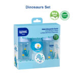 Комплект шишета и залъгалка Wee Baby Dino - син
