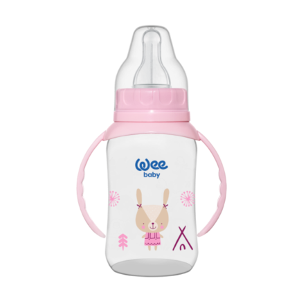 Шише за хранене с дръжки Wee baby Classic PP, 150 мл
