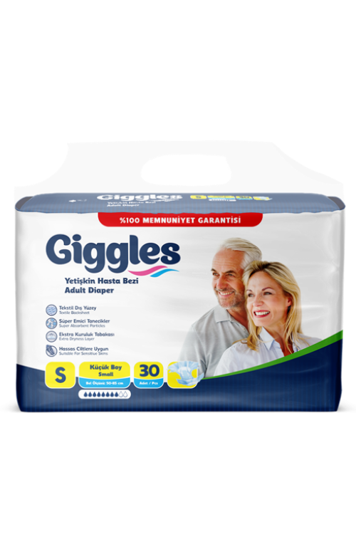 adult-diapers-30-S Пелени за възрастни Giggles, размер S, нощни, 30 бр. - Image 1